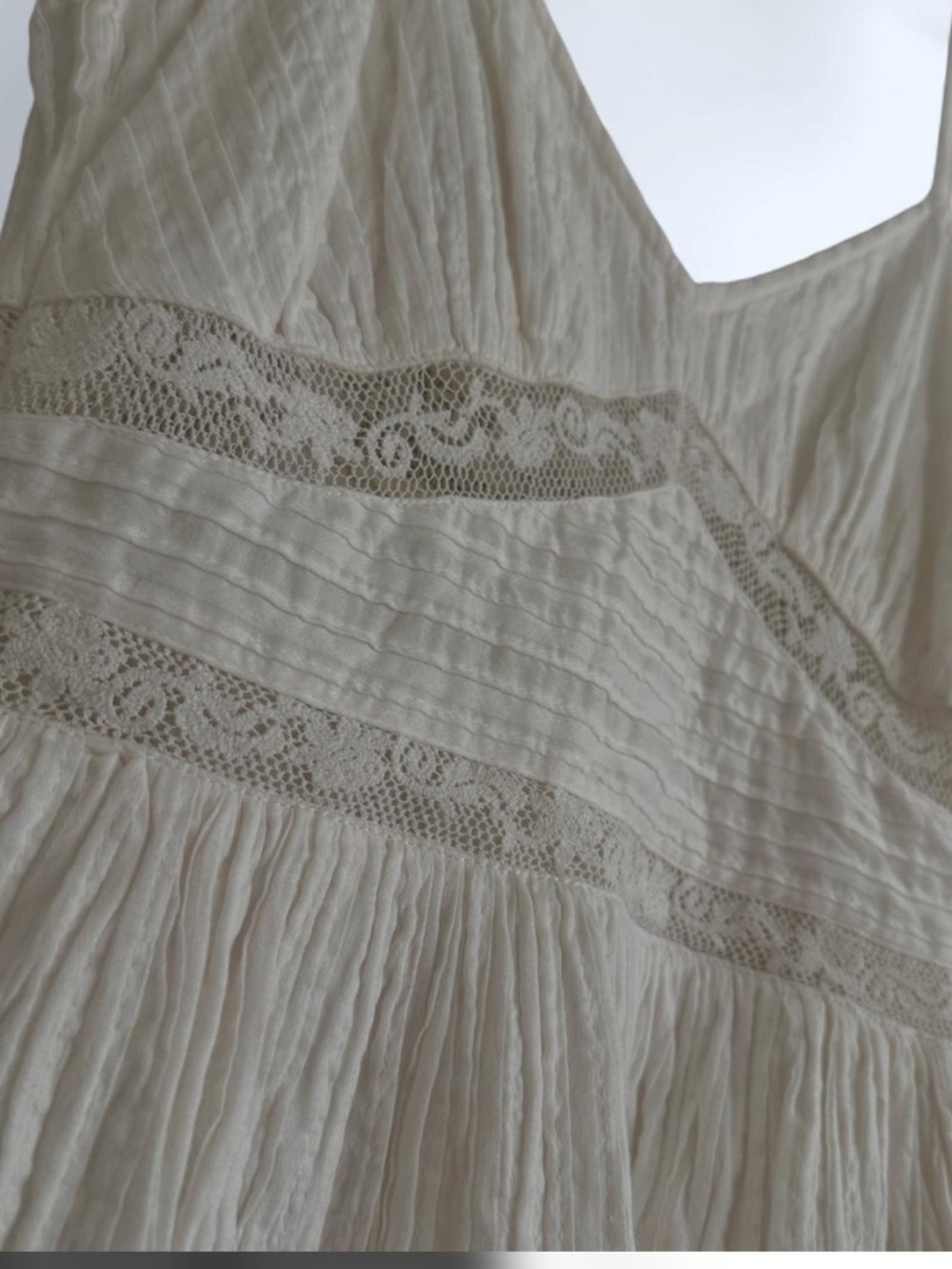 Love Shack fancy- Cinnamon Cotton Dobby Lace Mini Dress size 4 - Picture 6 of 7
